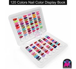 120 Colors Nail Color Display Book + set extra nagels