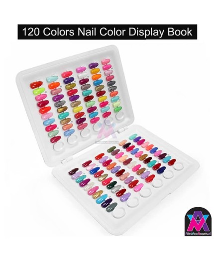 120 Colors Nail Color Display Book + set extra nagels 120 Colors Nail Color Display Book + set extra nagels