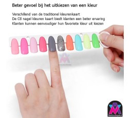 120 Colors Nail Color Display Book + set extra nagels
