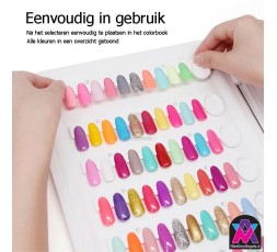120 Colors Nail Color Display Book + set extra nagels
