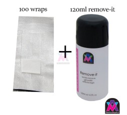 Gellak/shellac remover wraps + remove-it