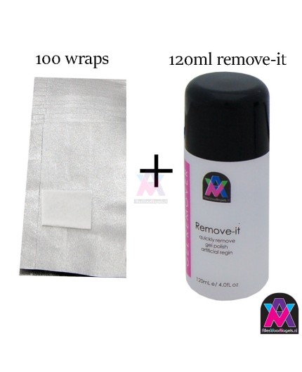 Gellak/shellac remover wraps + remove-it