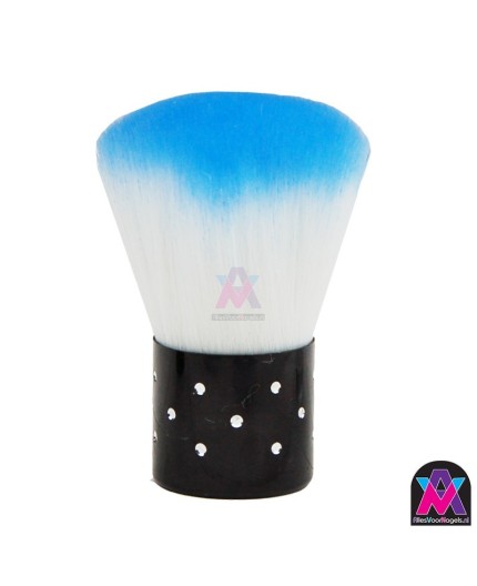 Mini stofkwast soft, Blauw