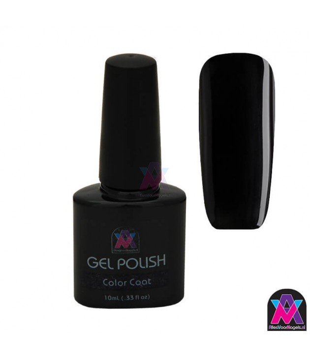 AVN Gel Polish shelllac, Black Pool(zwart), 10 ml is een effen kleur