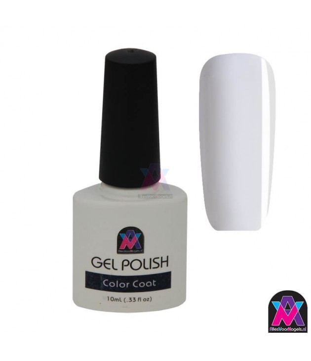 AVN Gel Polish shelllac, Studio White, 10 ml is een effen kleur