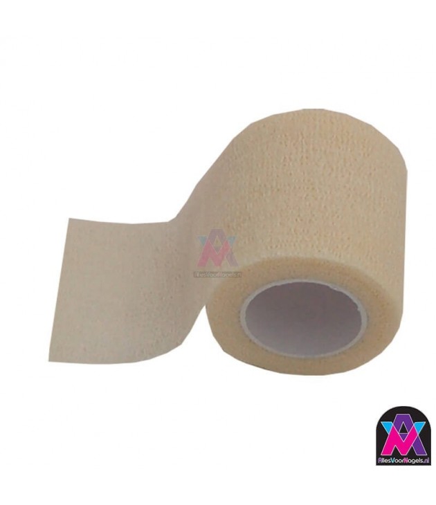 Flex wrap tape/elastische bescherm tape, creme, 5 cm breed