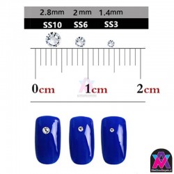 Nail art rhinestone/strass steentjes om uw nagels mee te decoreren, SS6