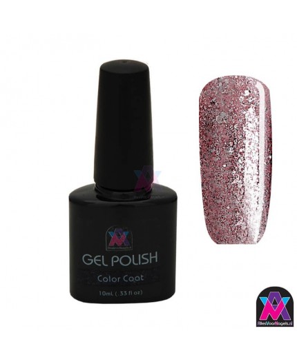 AVN Gel Polish shellac, Rose Petals, 10 ml is een glitter kleur