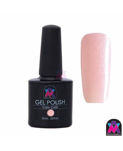 AVN Gel Polish shelllac, Grapefruit Sparkle, 10 ml is een metallic kleur