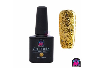 AVN Gel Polish shelllac, 24 Carot, 10 ml is een glitter kleur