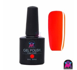 AVN Gel Polish shelllac, Sunspot (neon oranje), 10 ml is een effen kleur