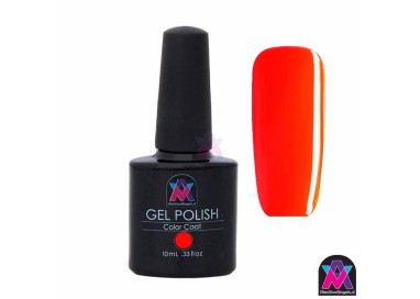 AVN Gel Polish shelllac, Sunspot (neon oranje), 10 ml is een effen kleur