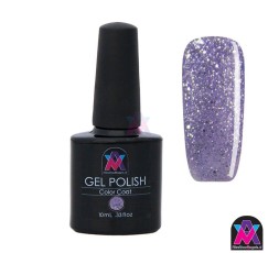 AVN Gel Polish shelllac, Alluring Amethyst, 10 ml is een glitter kleur