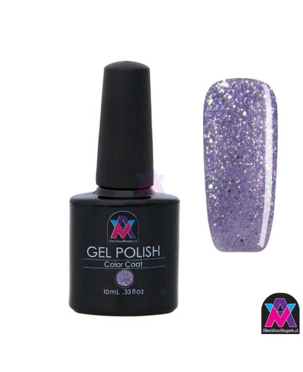 AVN Gel Polish shelllac, Alluring Amethyst, 10 ml is een glitter kleur