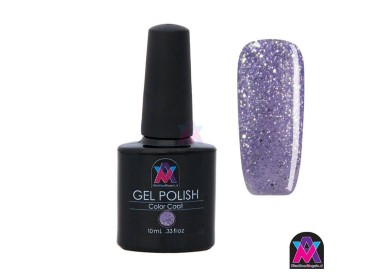 AVN Gel Polish shelllac, Alluring Amethyst, 10 ml is een glitter kleur